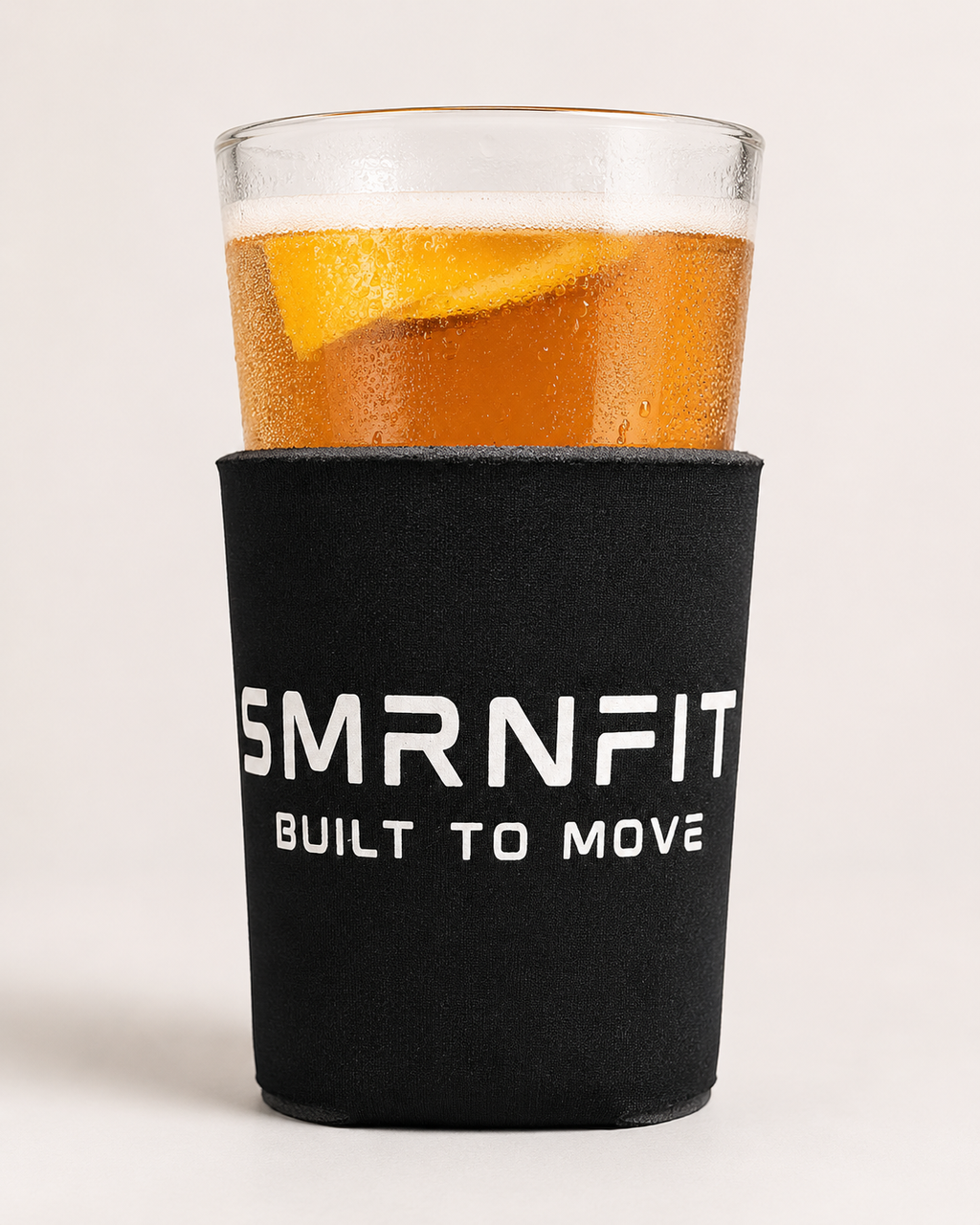 SMRNFIT koozie holding a pint glass